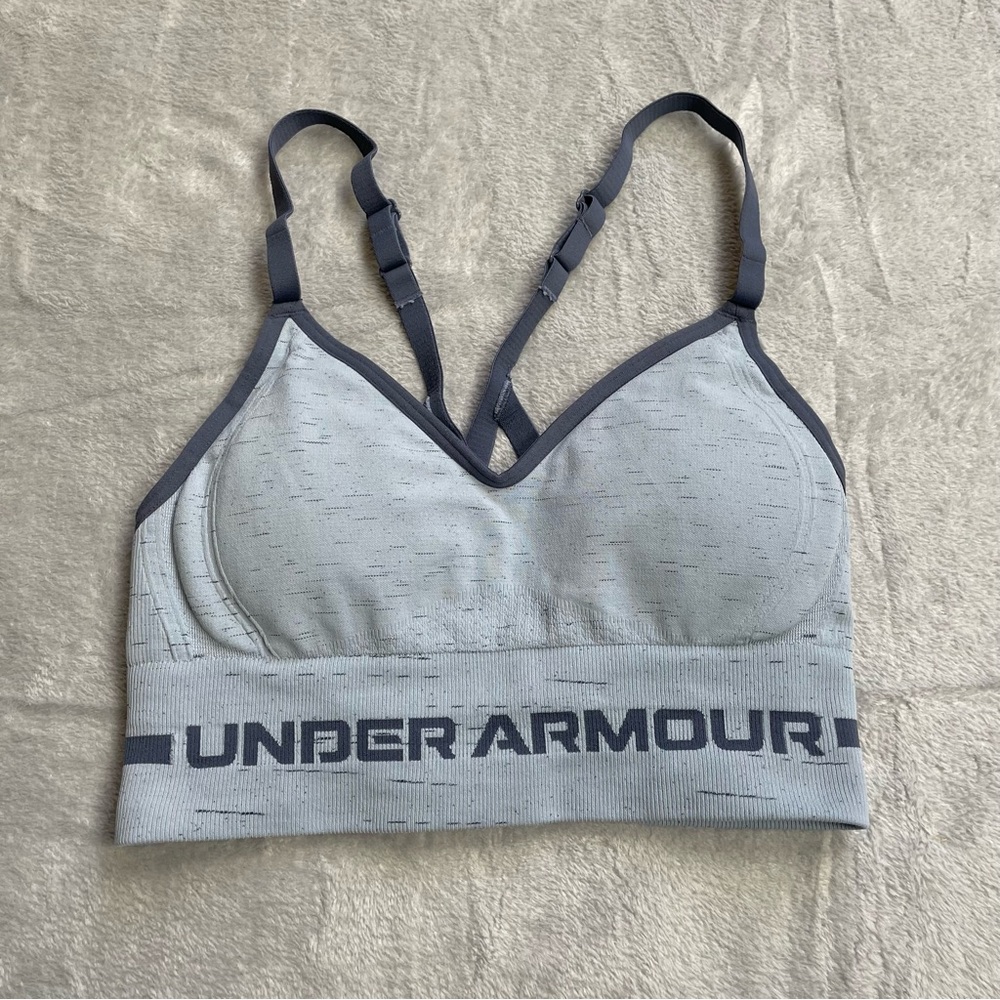 Under Armour Low Impact Compression Long Seamless Sports Bra‎ XS